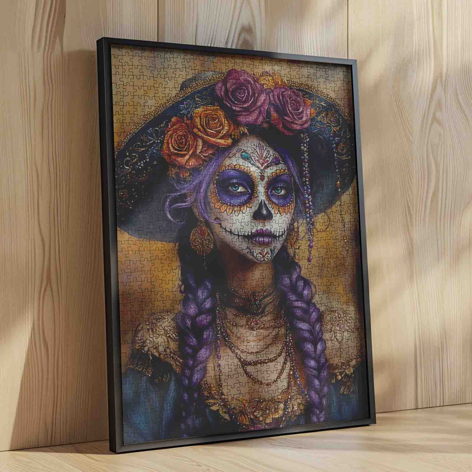 tucocoo-sugar-skull-lady-puzzle-1000-teile-totenkopf-frau image 4