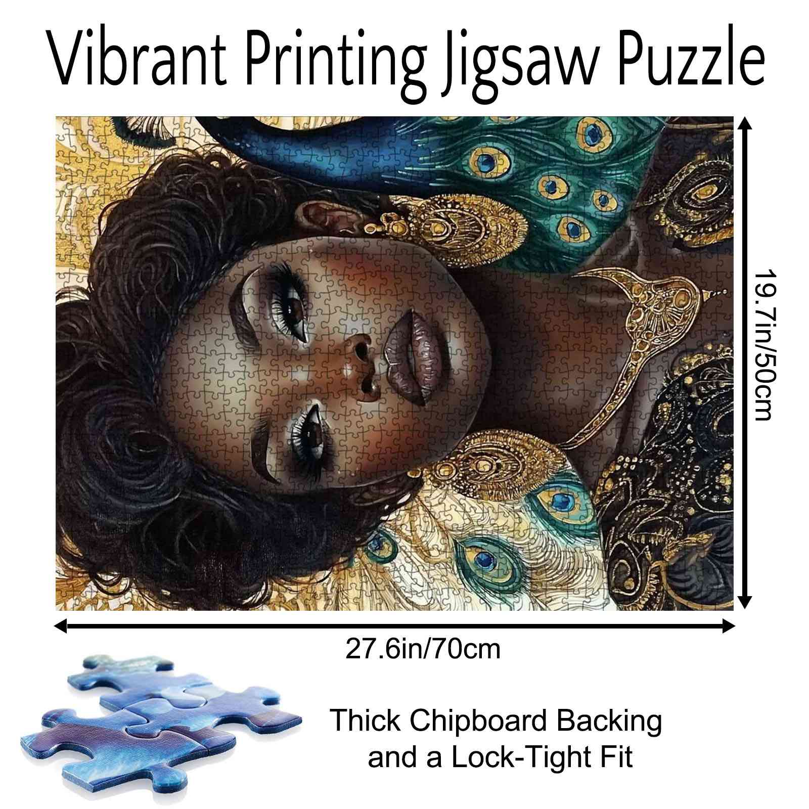 tucocoo-african-queen-peacock-puzzle-1000-teile-gold image 5