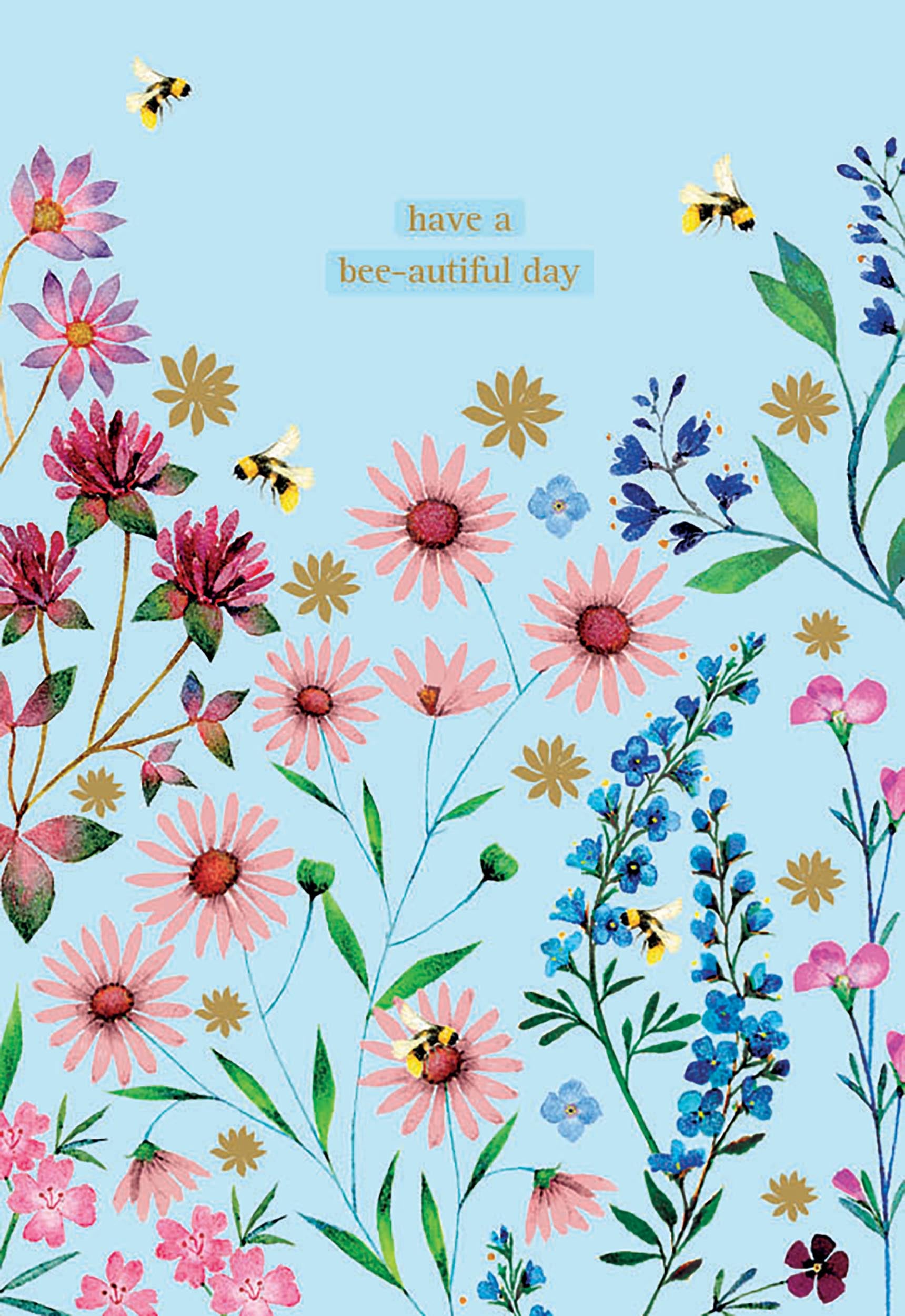 otter-house-meadow-seashore-floral-bees-grusskarte image 1