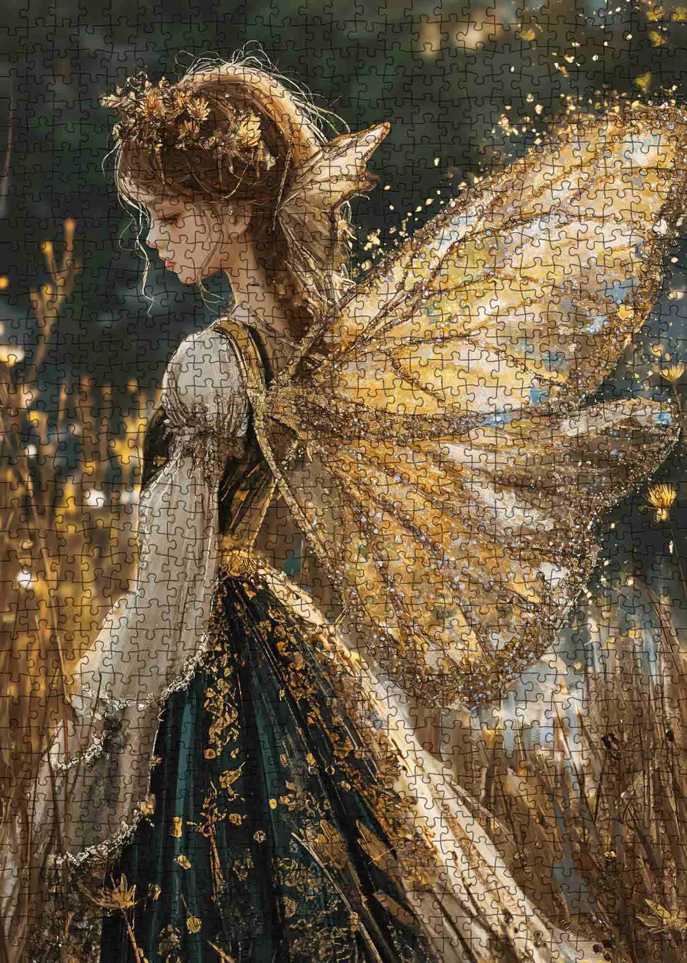 tucocoo-jigsaw-golden-wings-fairy-puzzle-1000-teile-engel image 2