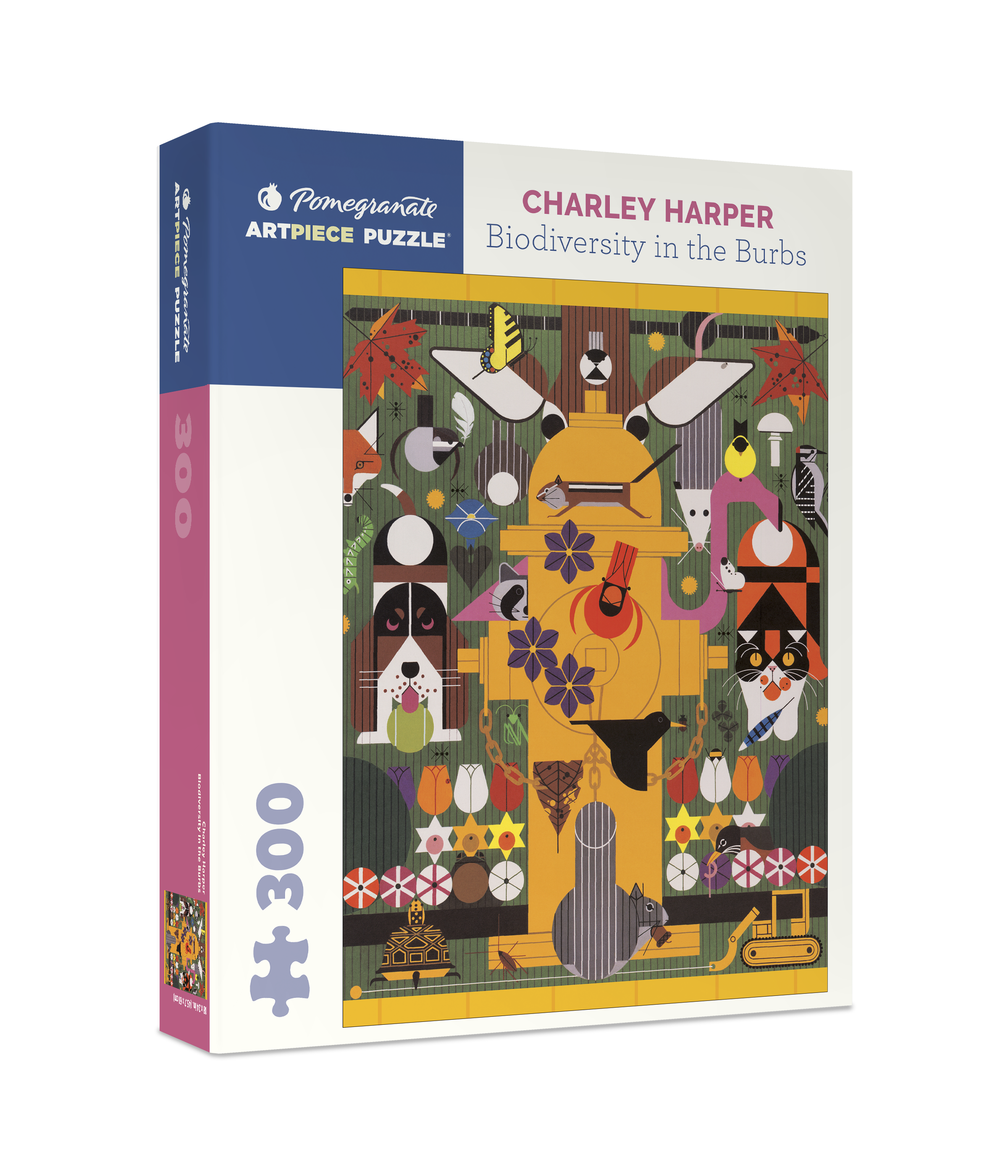 pomegranate-charley-harper-biodiversity-puzzle-300-teile-tiere image 1