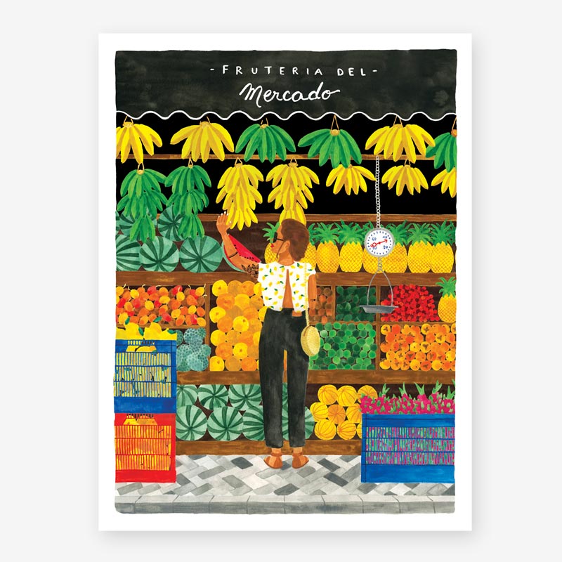 all-the-ways-to-say-fruteria-poster-obstmarkt-k-che-aquarell image 1