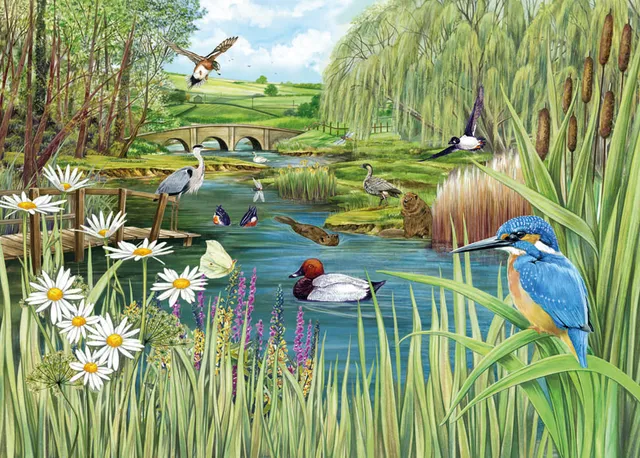 otter-house-river-s-edge-1000-teile-puzzle-enten image 1