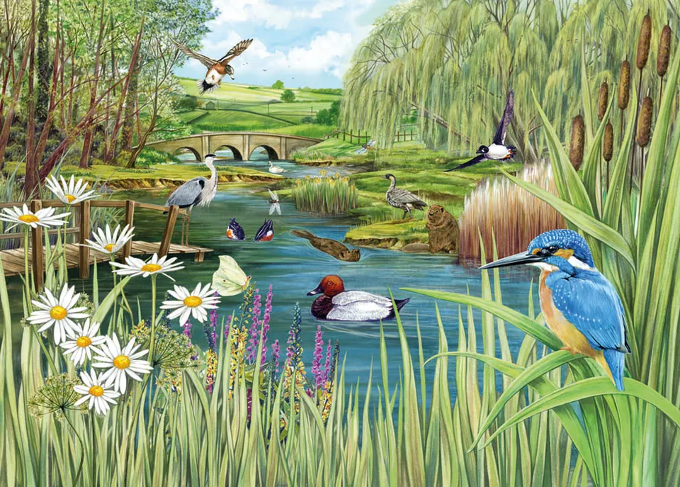 otter-house-river-s-edge-1000-teile-puzzle-enten image 1