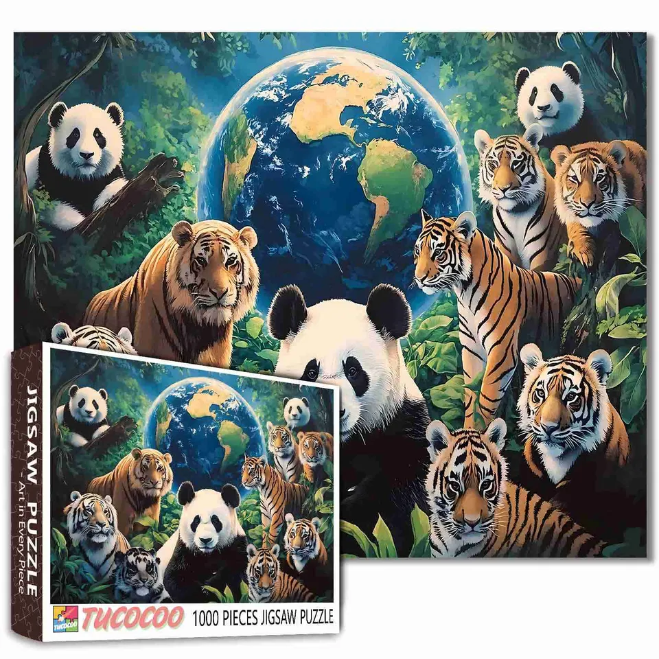 tucocoo-wildlife-guardians-puzzle-1000-teile-tiermotiv-dschungel image 1