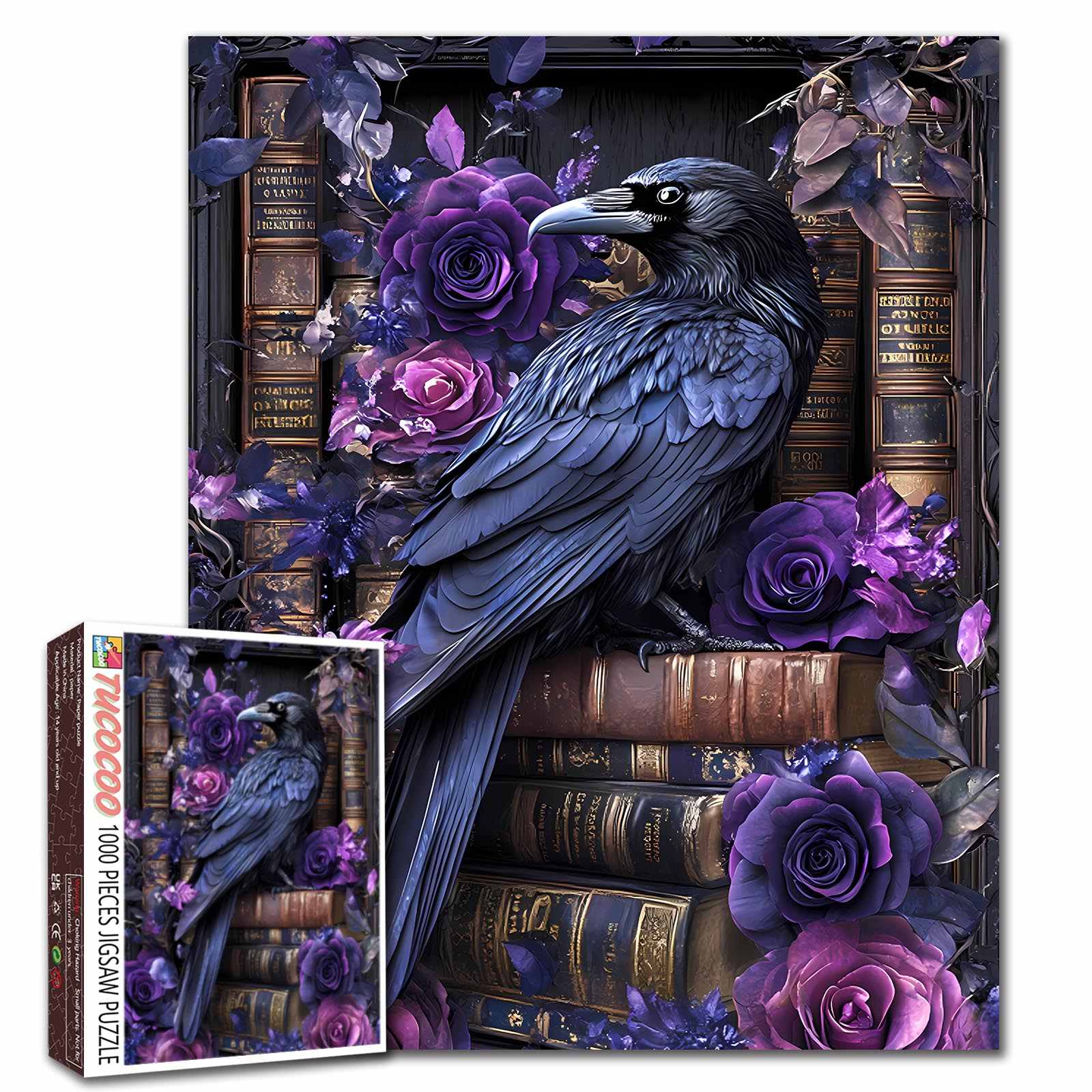tucocoo-gothic-raven-roses-jigsaw-puzzle-1000-teile image 1