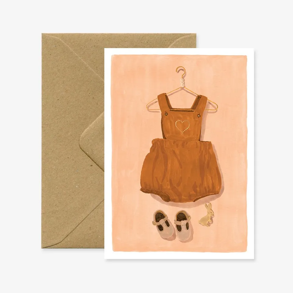 all-the-ways-to-say-greeting-cards-overall-cognac-baby-karte-a6-geburt image 1