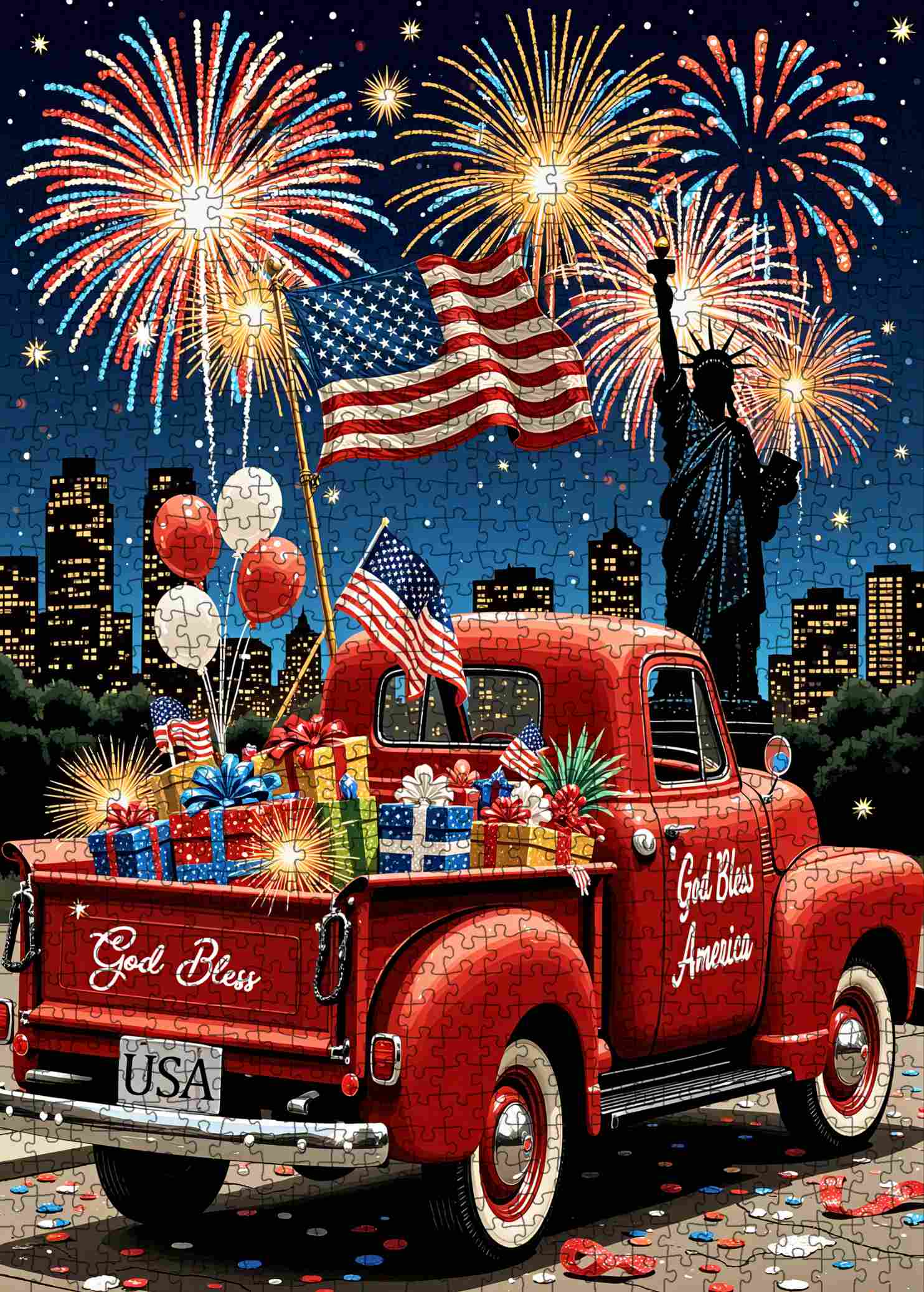 tucocoo-patriotic-fireworks-celebration-night-puzzle-1000-teile image 2