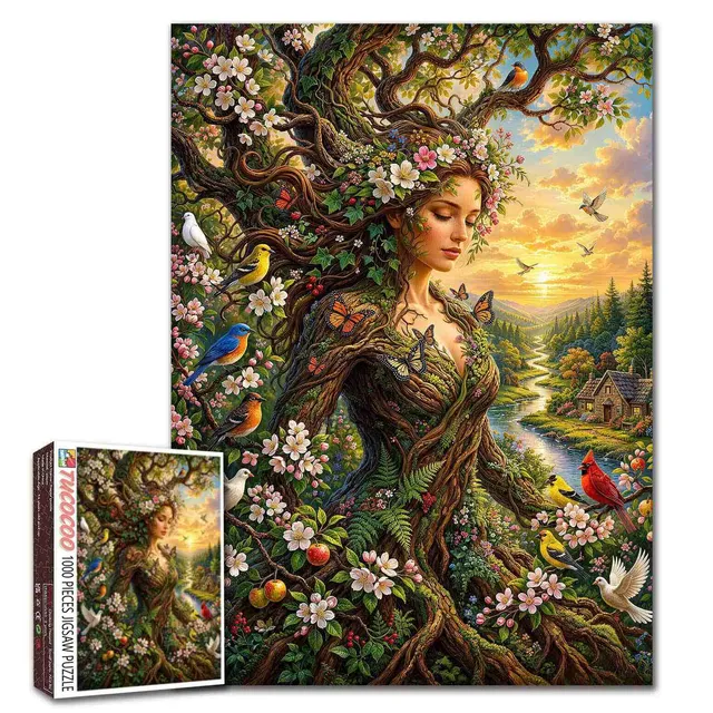 tucocoo-enchanted-tree-goddess-puzzle-1000-teile-waldmotiv image 1