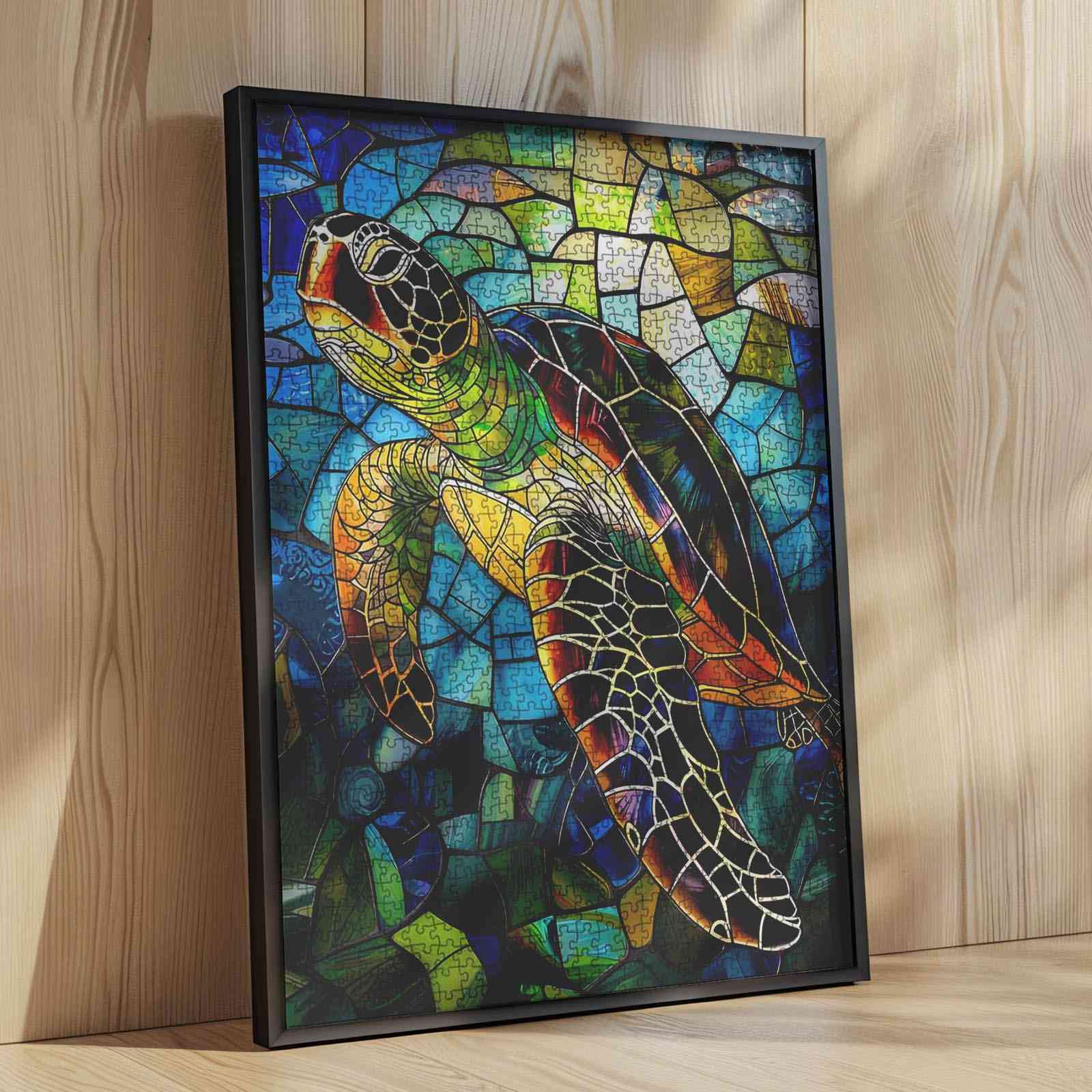 tucocoo-sea-turtle-stained-glass-puzzle-1000-teile-schildkr-te image 4