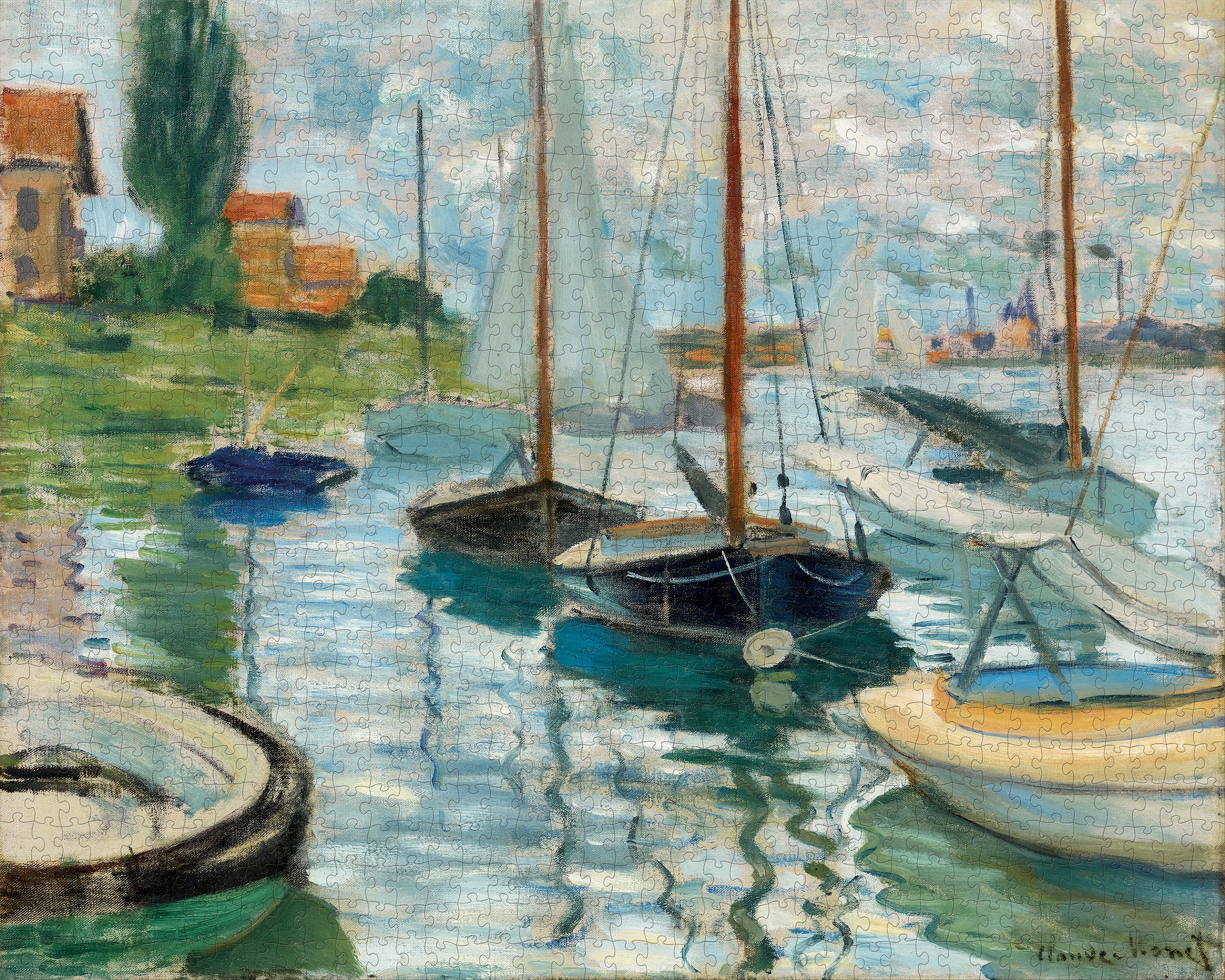 pomegranate-sailboats-on-the-seine-puzzle-1000-teile-monet image 2