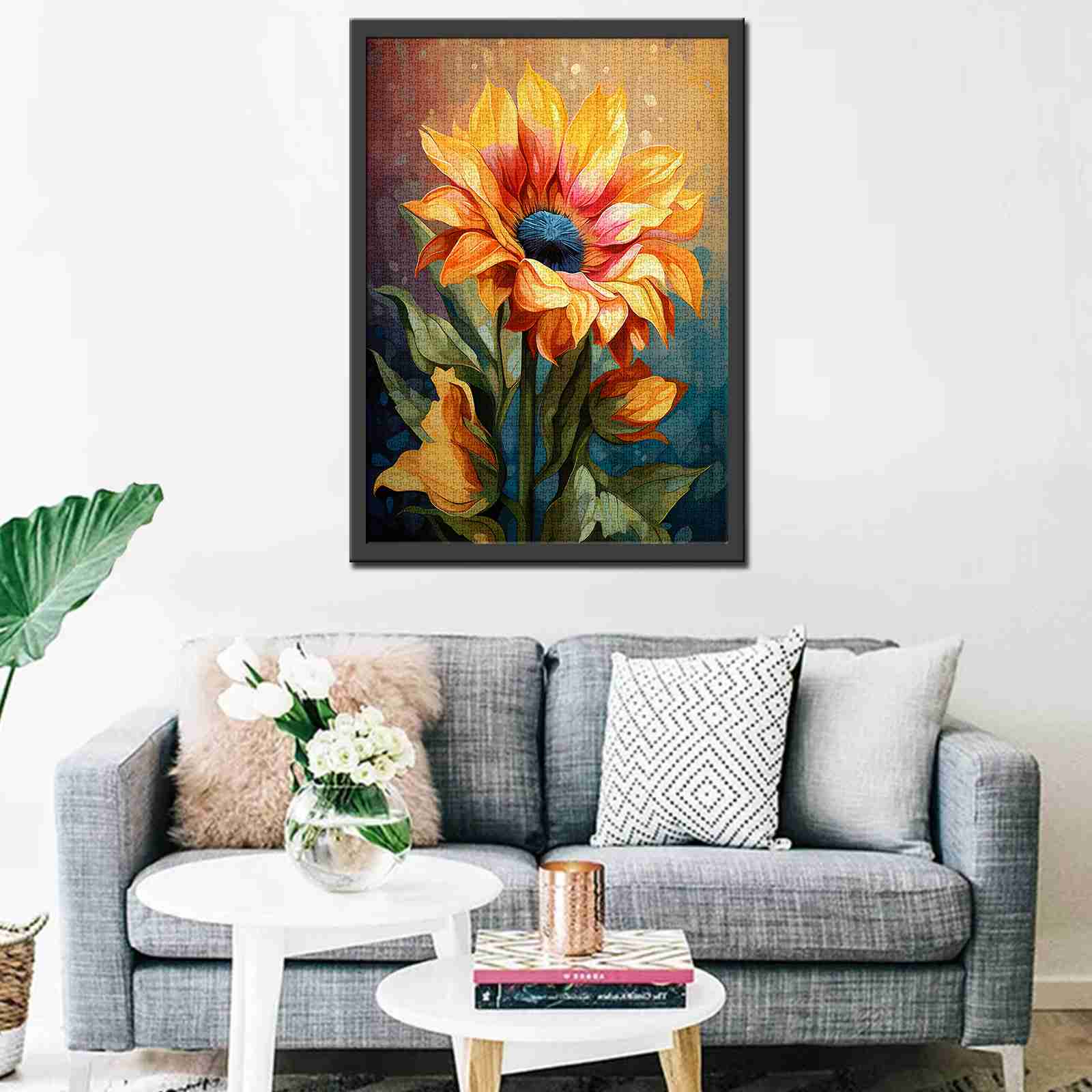 tucocoo-sunflower-watercolor-puzzle-1000-teile-aquarell image 3