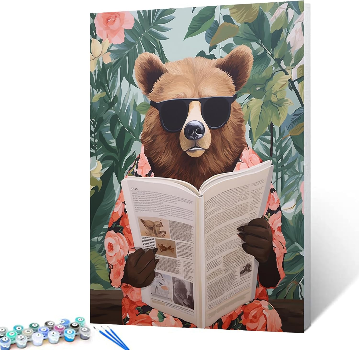 tucocoo-bear-newspaper-malen-nach-zahlen-40x50-b-r-ohne-rahmen image 1
