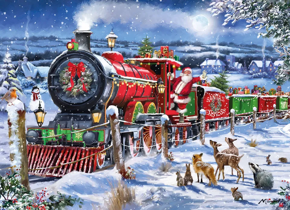 otter-house-christmas-express-adventspuzzle-1000-teile-weihnachten image 1