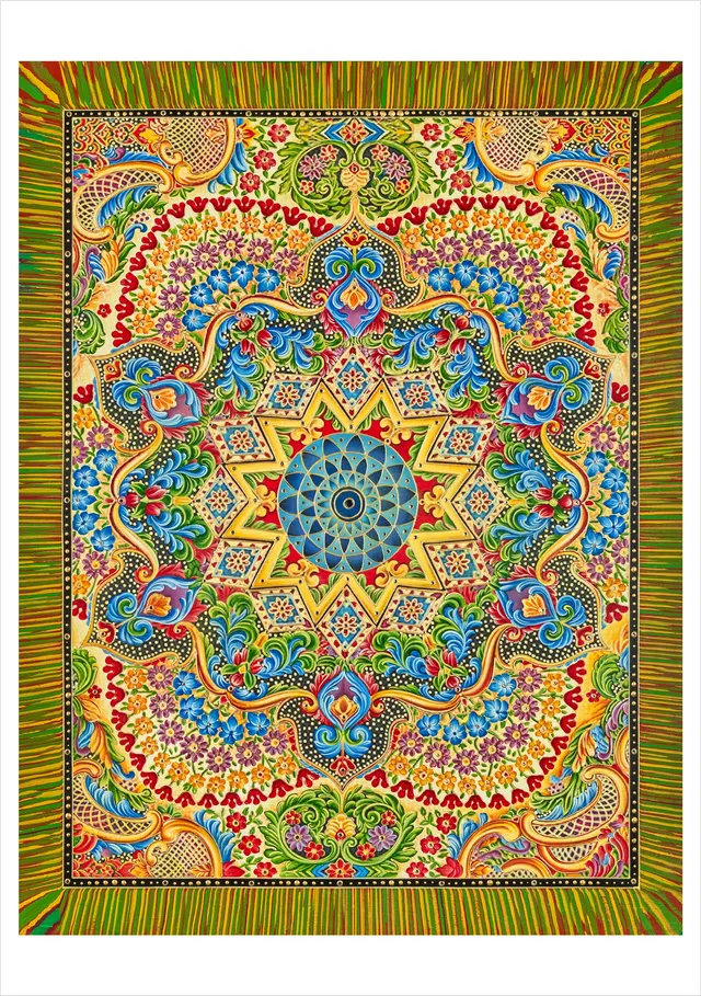 pomegranate-heussenstamm-tapestry-mandala-klappkarte-blanko image 1