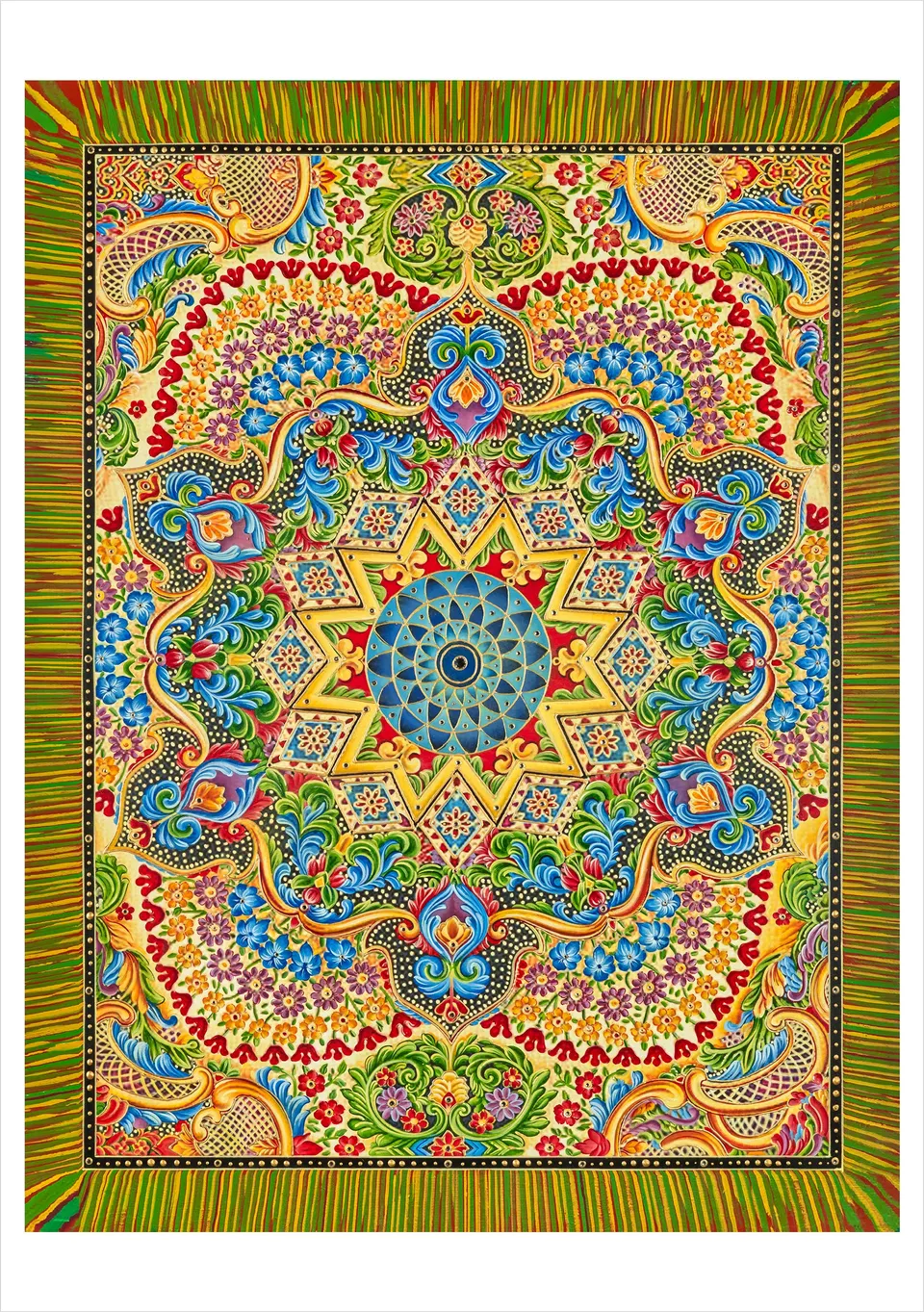 pomegranate-heussenstamm-tapestry-mandala-klappkarte-blanko image 1