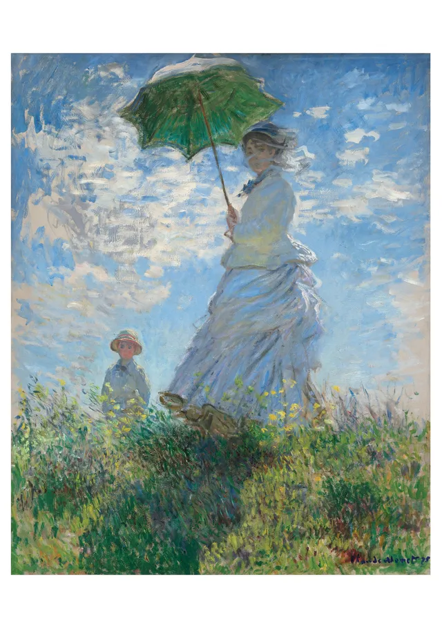 pomegranate-blank-notecards-claude-monet-woman-with-a-parasol-klappkarte image 1