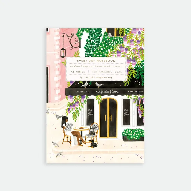all-the-ways-to-say-paris-notizbuch-a5-goldfolie-caf-motiv image 1