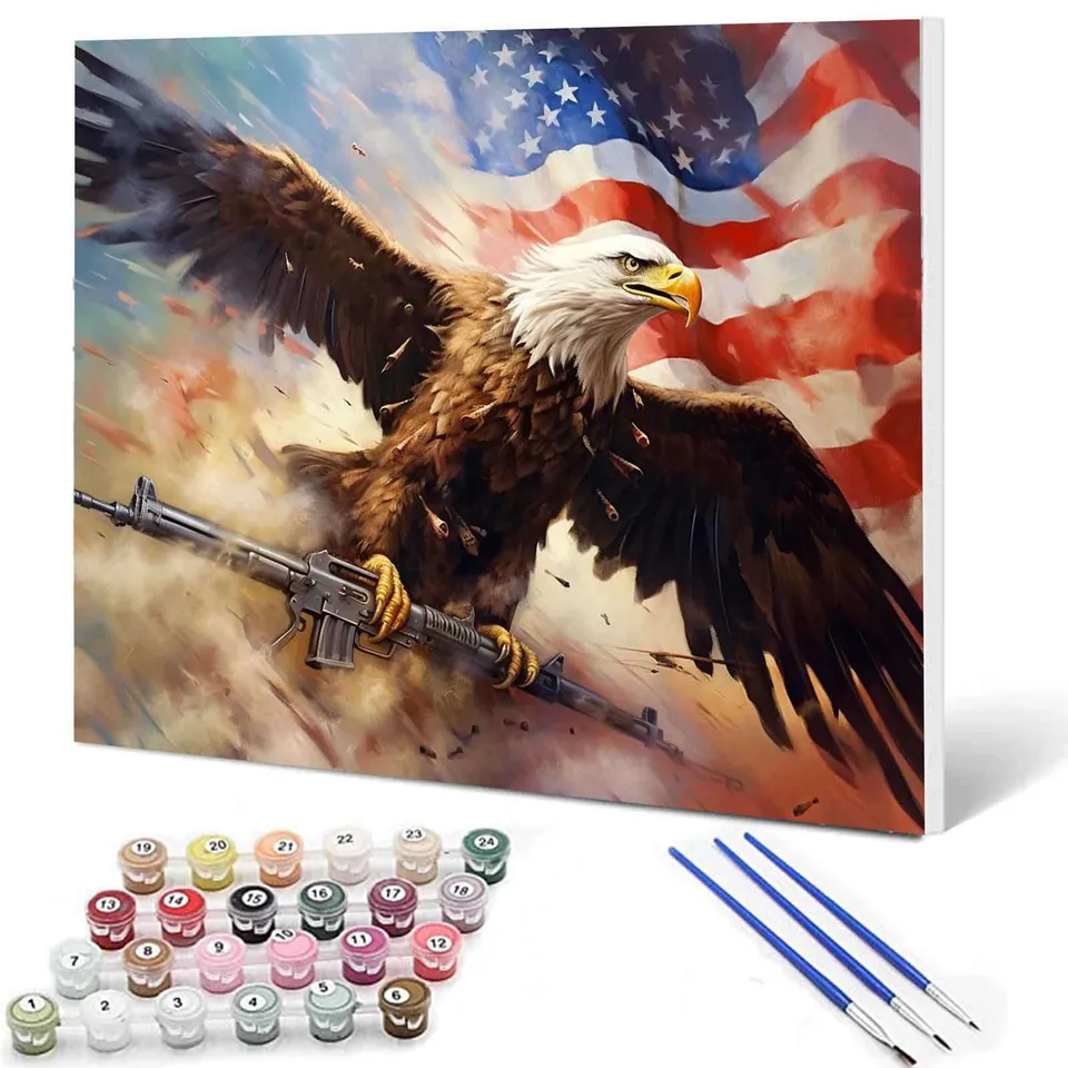 tucocoo-bald-eagle-with-rifle-and-flag-malen-nach-zahlen-40x50 image 1