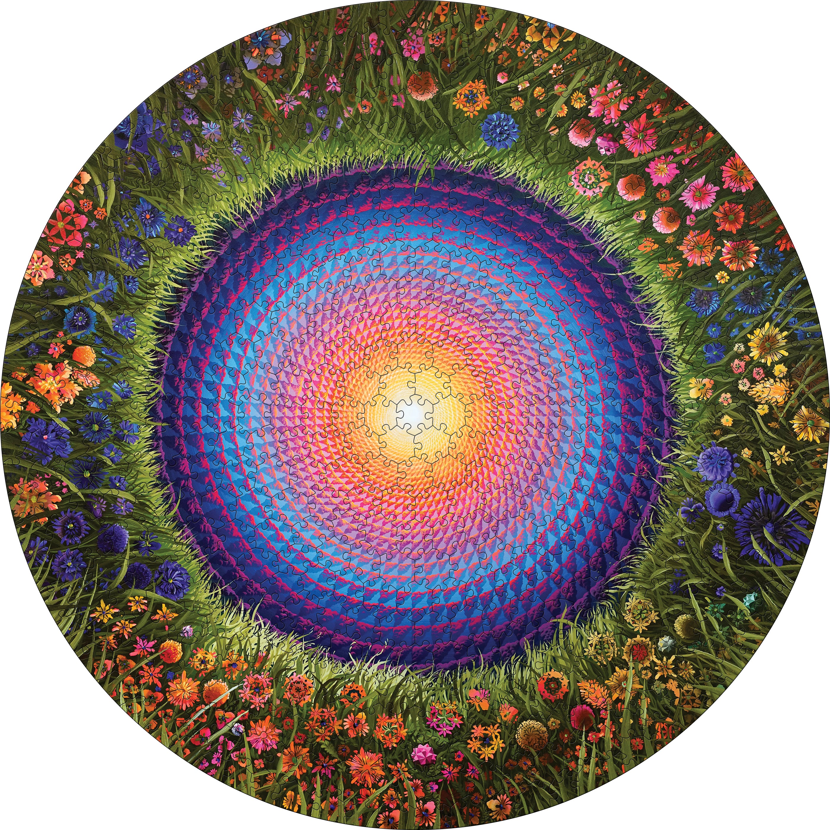 pomegranate-justin-lovato-flower-mandala-500-teile-puzzle-rund image 2