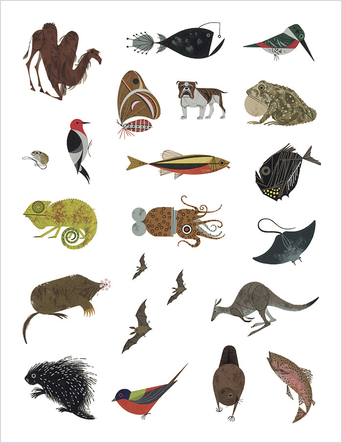pomegranate-charley-harper-tree-of-life-stickerbuch-tiere image 4