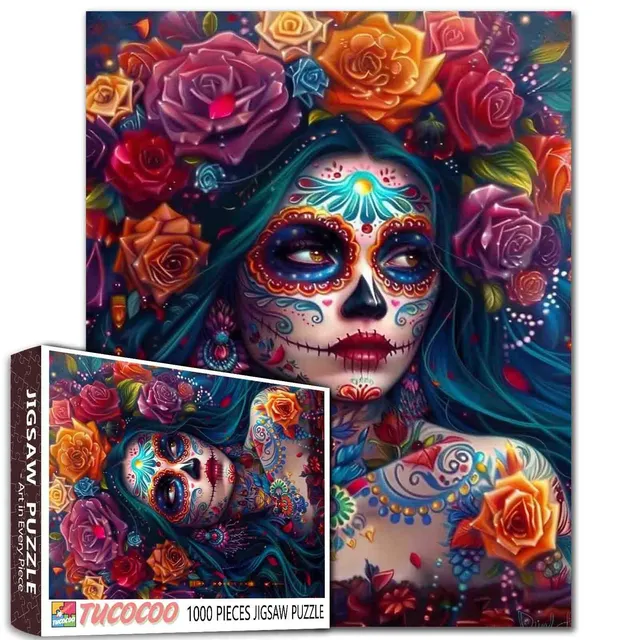 tucocoo-day-of-the-dead-woman-puzzle-1000-teile-portr-t image 1