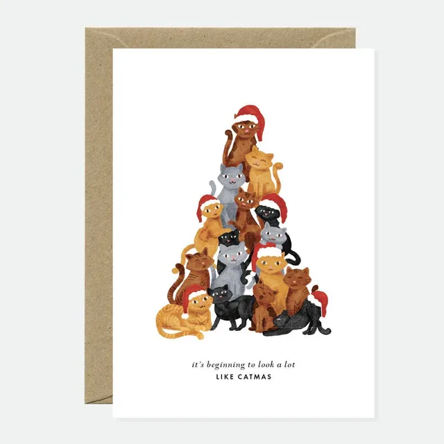 all-the-ways-to-say-catmas-weihnachtskarte-katze-a6-lustig image 1