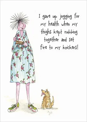 otter-house-camilla-rose-i-gave-up-jogging-humorkarte image 1