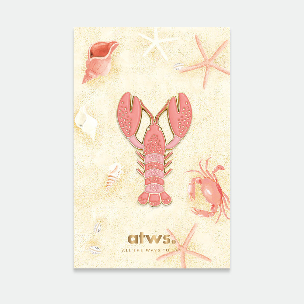 all-the-ways-to-say-pins-pin-lobster-hummer-rosa-emaille-23x27-mm image 1