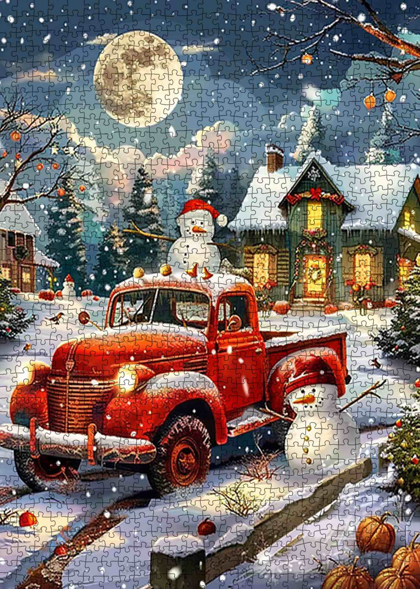 tucocoo-christmas-red-truck-puzzle-1000-teile-weihnachten image 2