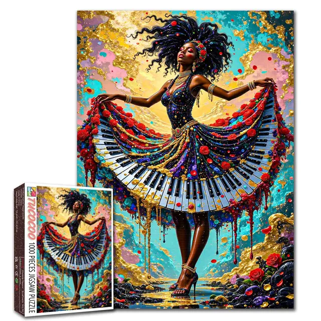 tucocoo-piano-dress-melody-puzzle-1000-teile-musikmotiv image 1