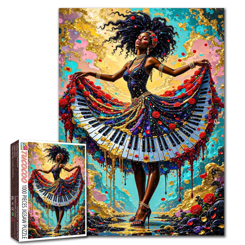 tucocoo-piano-dress-melody-puzzle-1000-teile-musikmotiv image 1