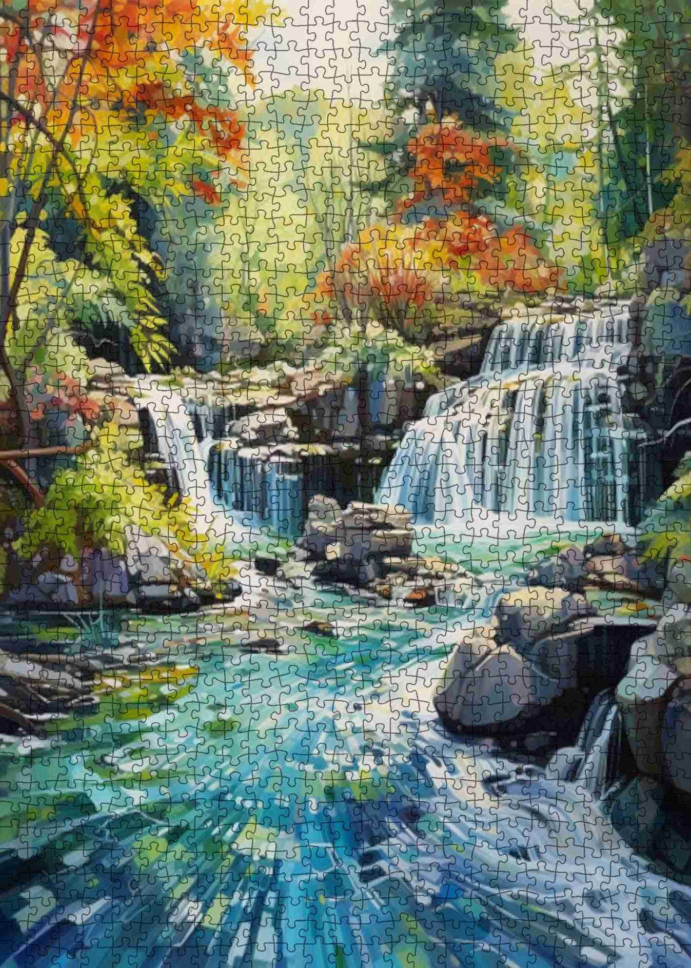 tucocoo-forest-cascade-puzzle-1000-teile-wald-bach image 2
