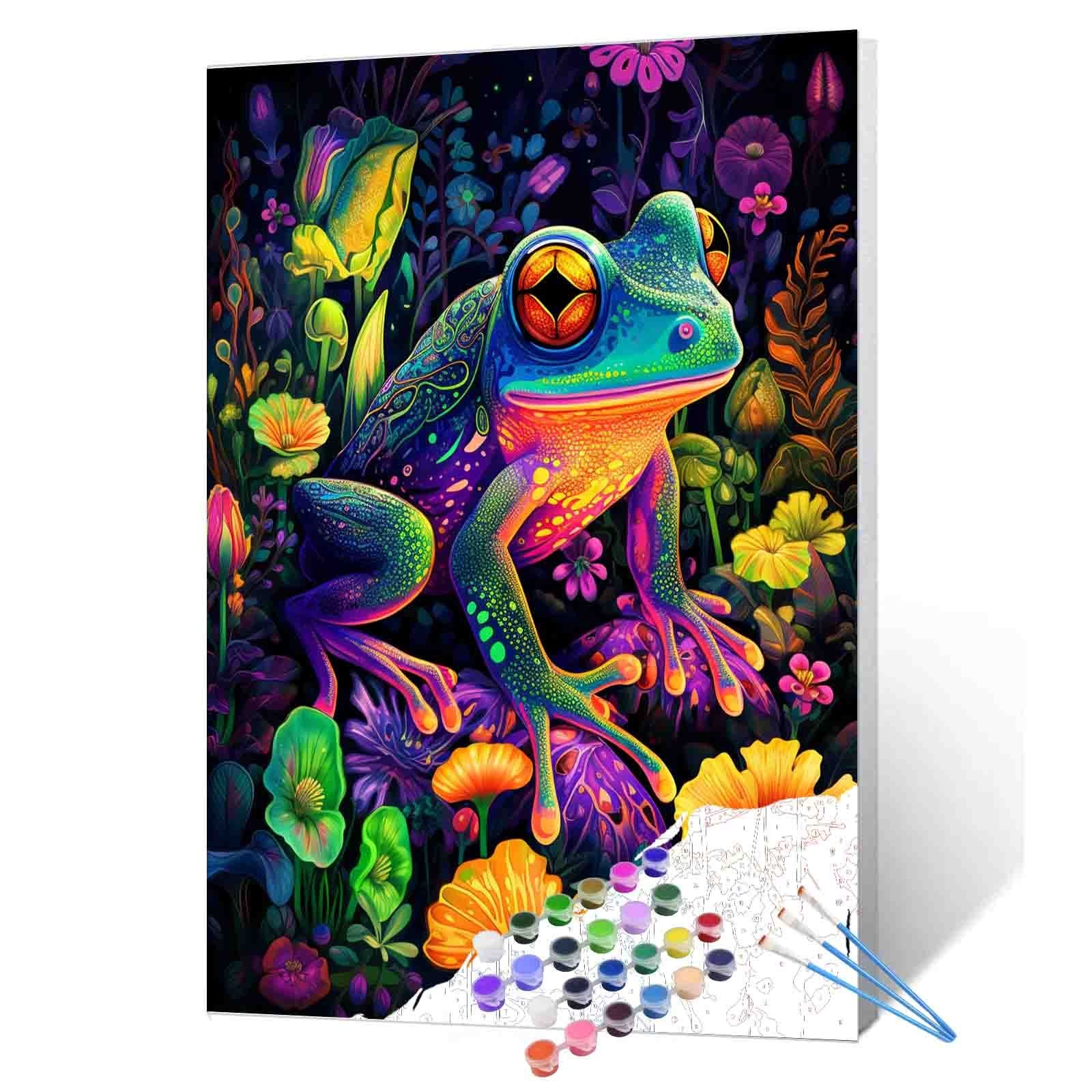 tucocoo-paint-by-numbers-fancy-frog-malset-40x50-ohne-rahmen image 1