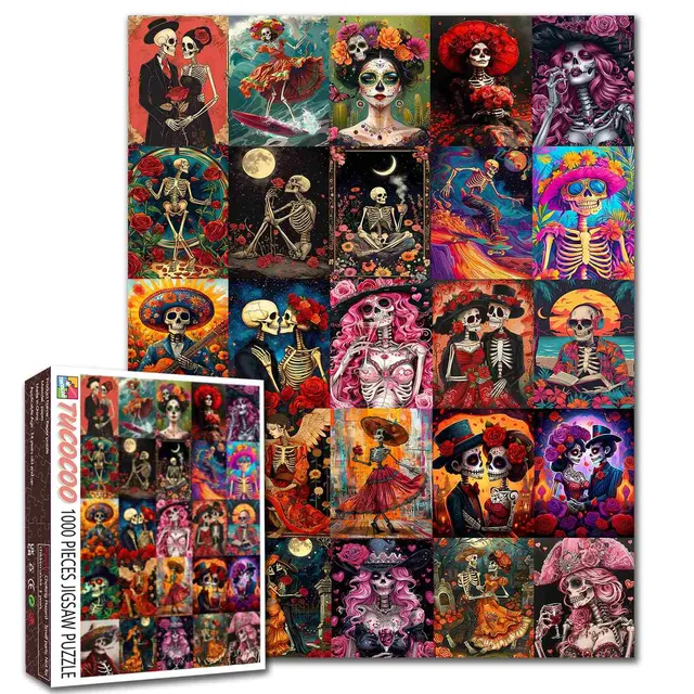 tucocoo-vibrant-skull-celebration-puzzle-1000-teile-totenkopf image 1