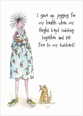 otter-house-camilla-rose-i-gave-up-jogging-humorkarte image 1
