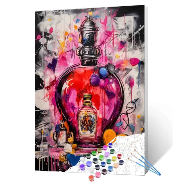tucocoo-paint-by-numbers-graffiti-perfume-bottle-malen-nach-zahlen-40x50-ohne-ra image 1