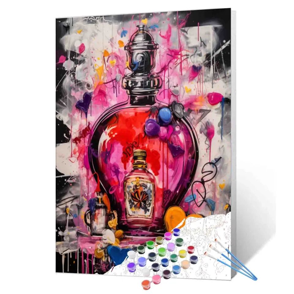 tucocoo-paint-by-numbers-graffiti-perfume-bottle-malen-nach-zahlen-40x50-ohne-ra image 1