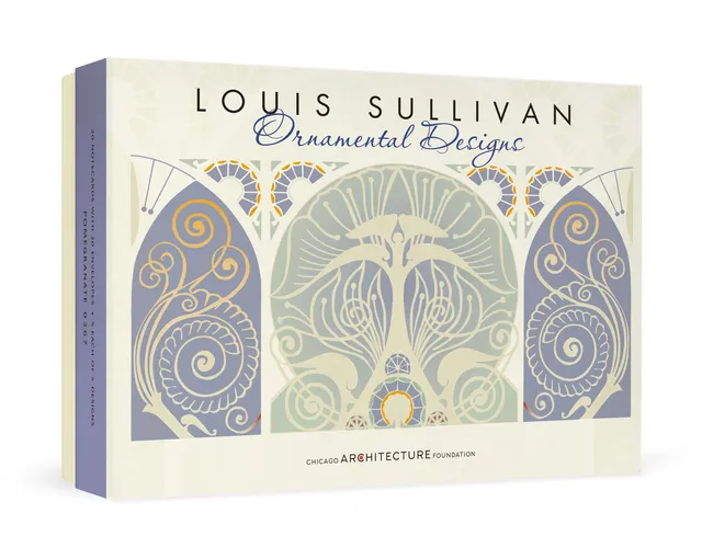 pomegranate-louis-sullivan-kartenbox-ornament-gru-karten image 1