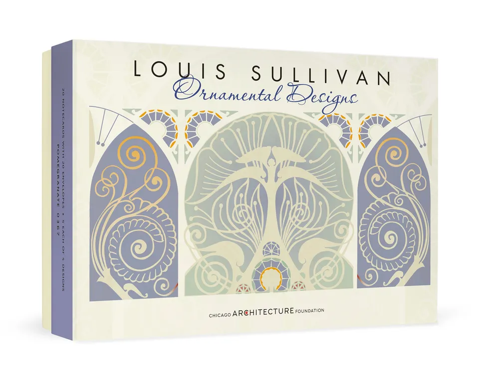 pomegranate-louis-sullivan-kartenbox-ornament-gru-karten image 1