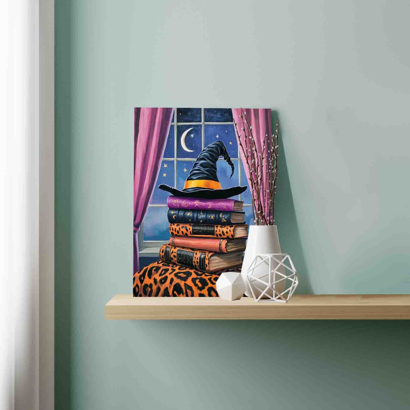 tucocoo-paint-by-numbers-witch-hat-and-spellbooks-malen-nach-zahlen-40x50 image 3
