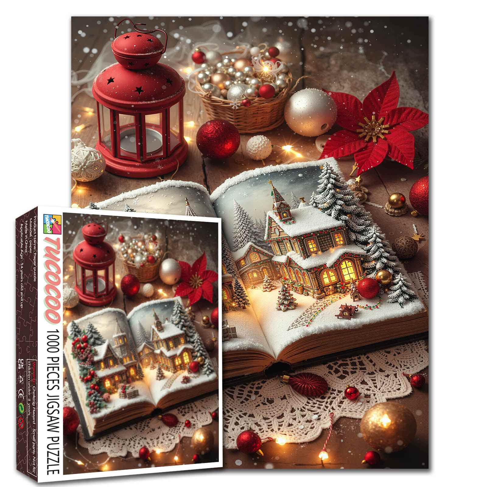 tucocoo-storybook-village-puzzle-1000-teile-weihnachtsdorf image 1