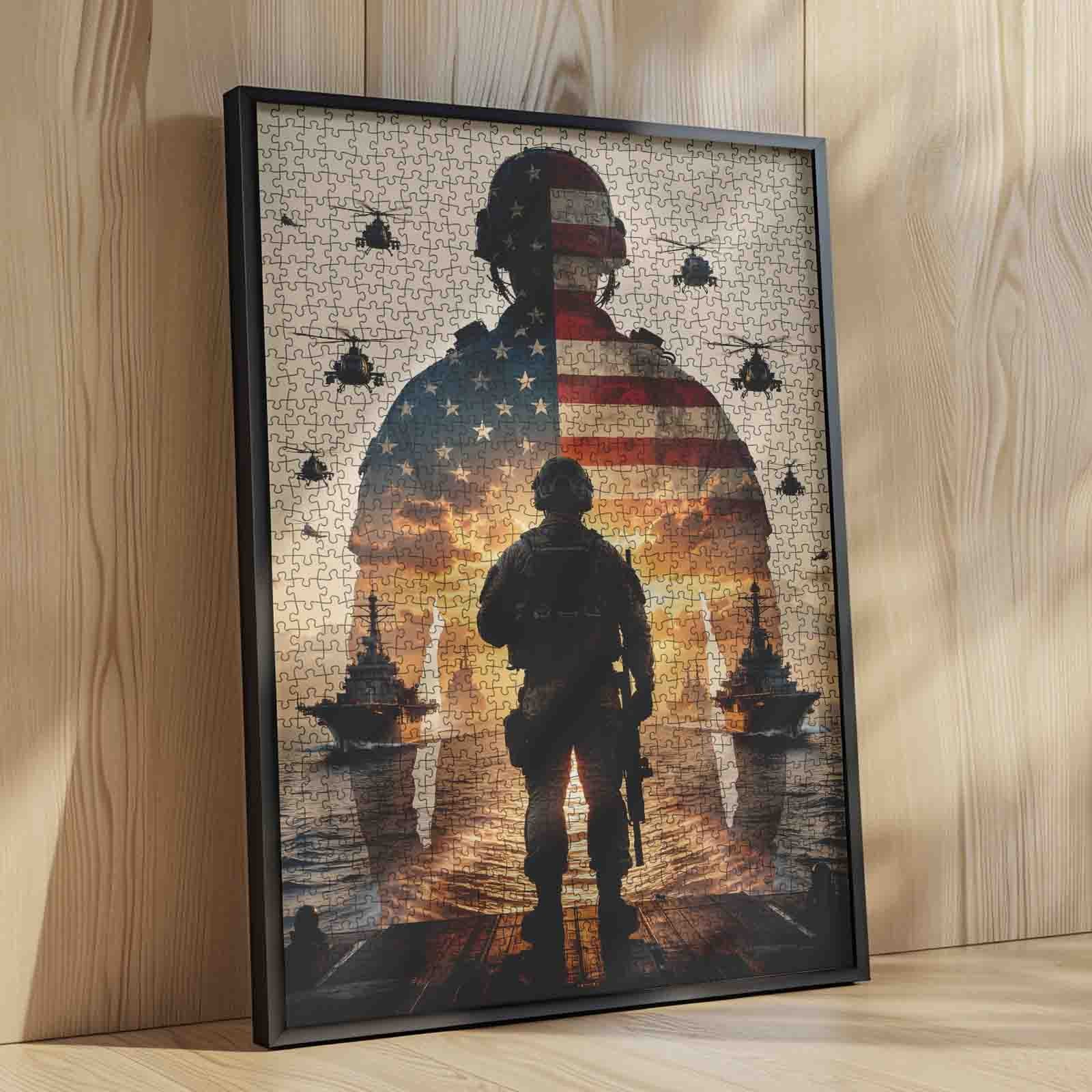 tucocoo-jigsaw-puzzles-patriotic-soldier-reflection-puzzle-1000-teile image 4