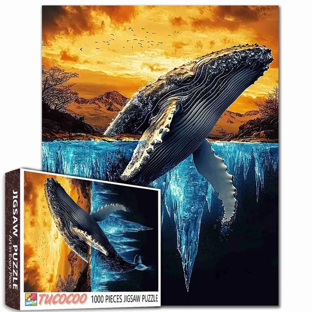 tucocoo-majestic-whale-sunrise-puzzle-1000-teile-wal image 1