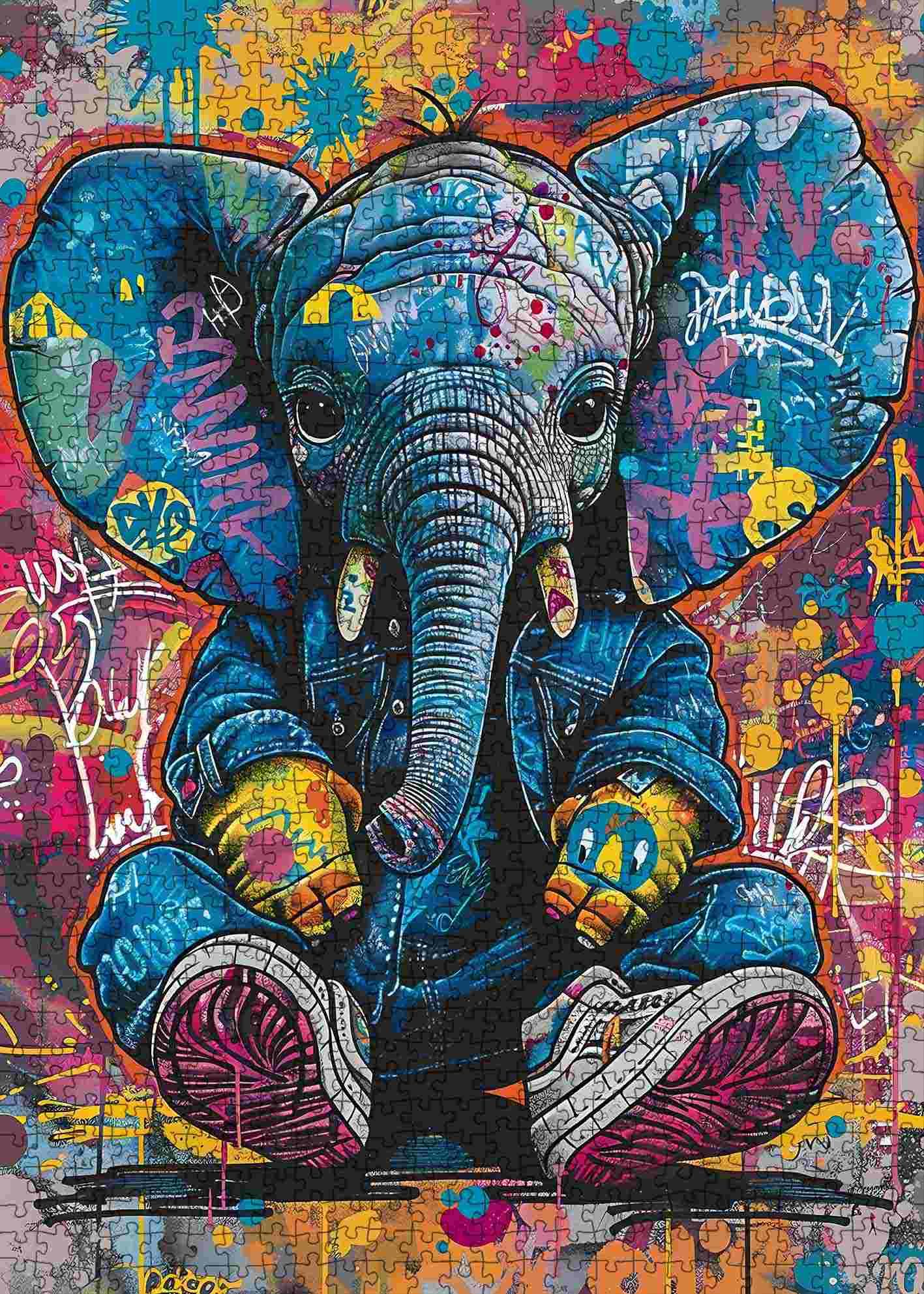 tucocoo-graffiti-elephant-puzzle-1000-teile-elefant image 2