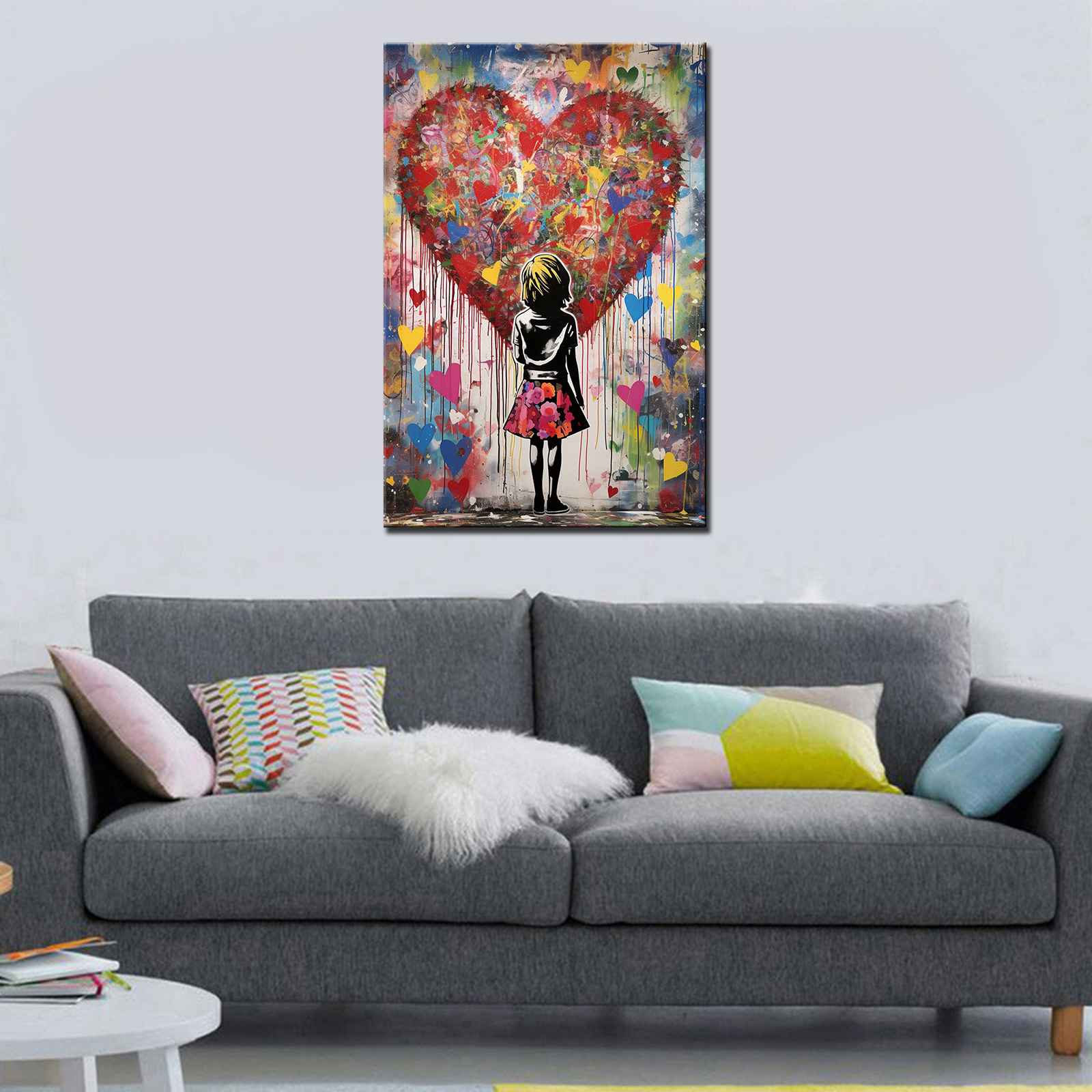 tucocoo-canvas-wall-art-m-dchen-herz-leinwandbild-40x50cm-gerahmt image 2