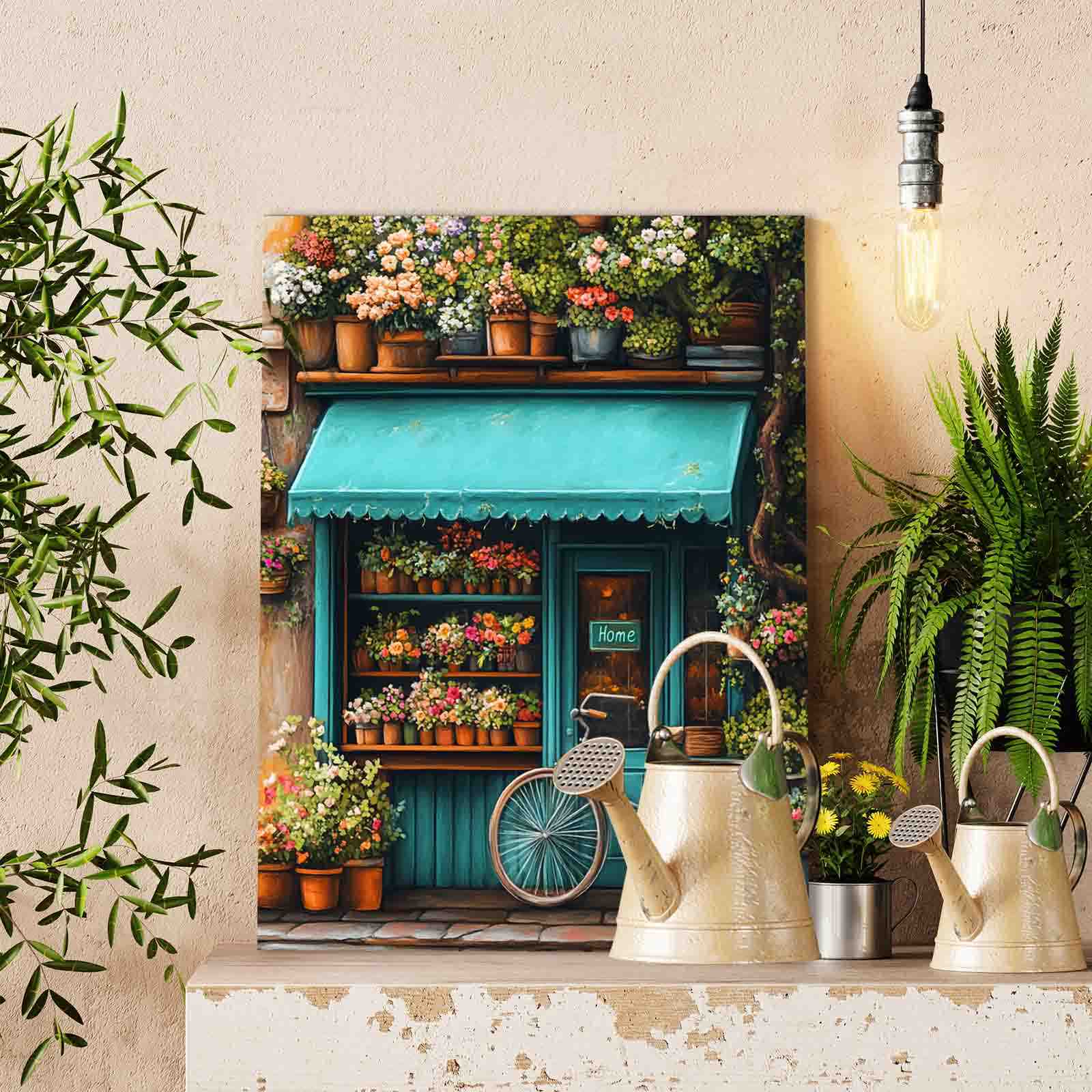 tucocoo-flower-shop-bicycle-malen-nach-zahlen-ohne-rahmen image 2