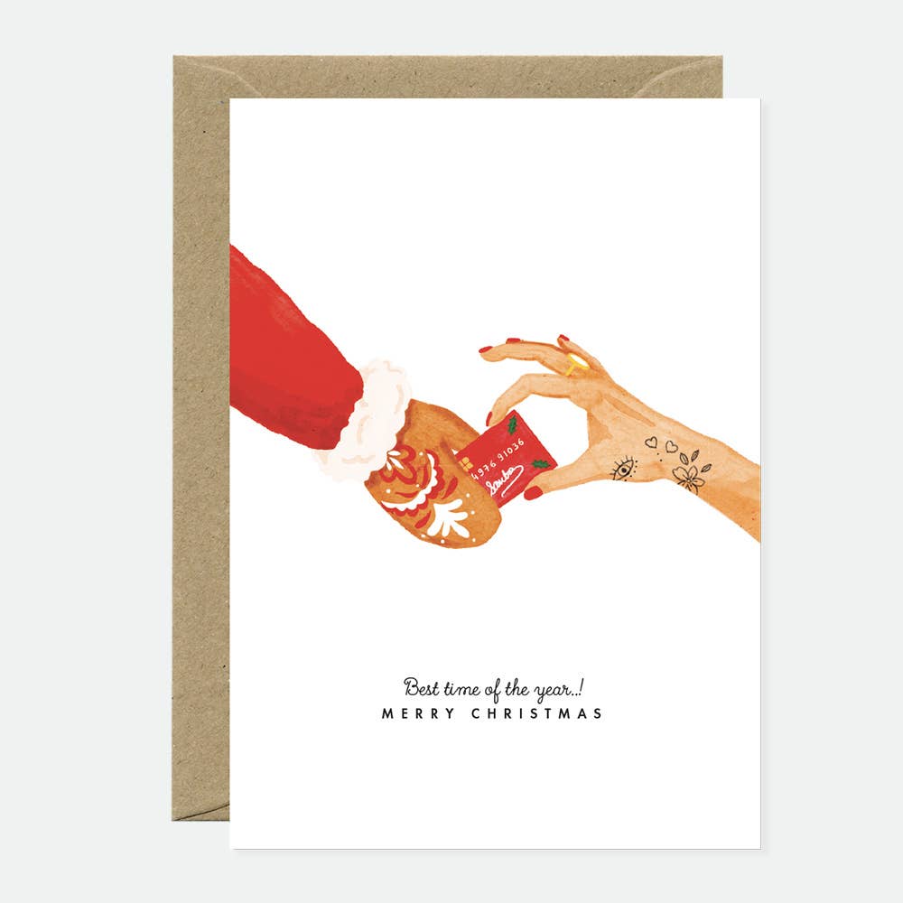all-the-ways-to-say-santas-creditcard-grusskarte-a6 image 1