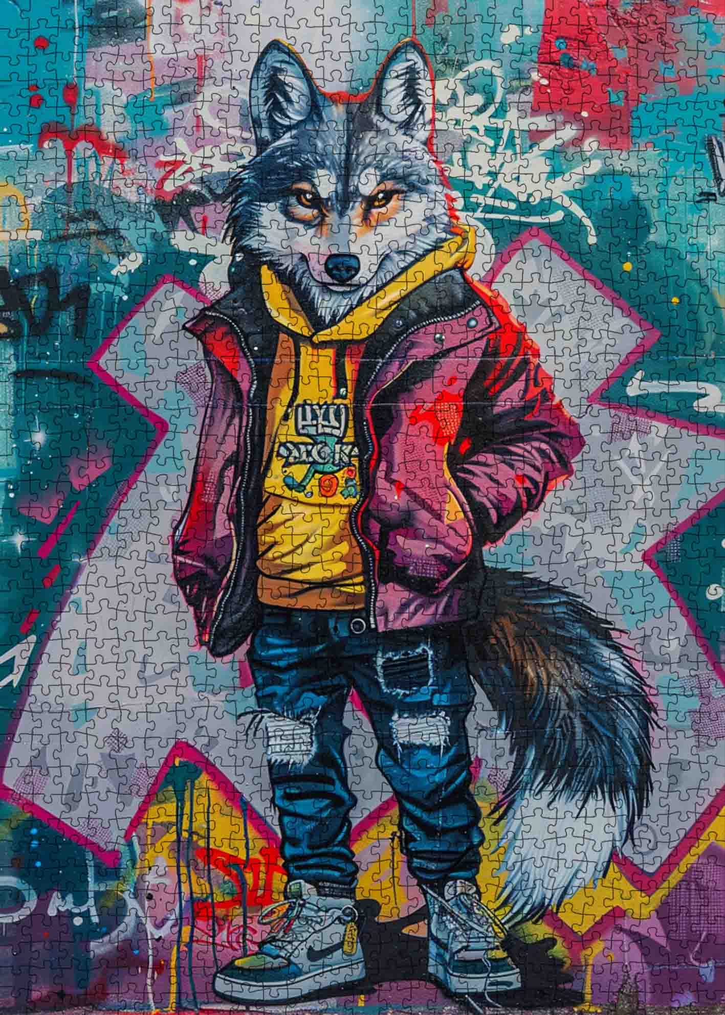 tucocoo-jigsaw-puzzles-graffiti-wolf-puzzle-1000-teile image 2