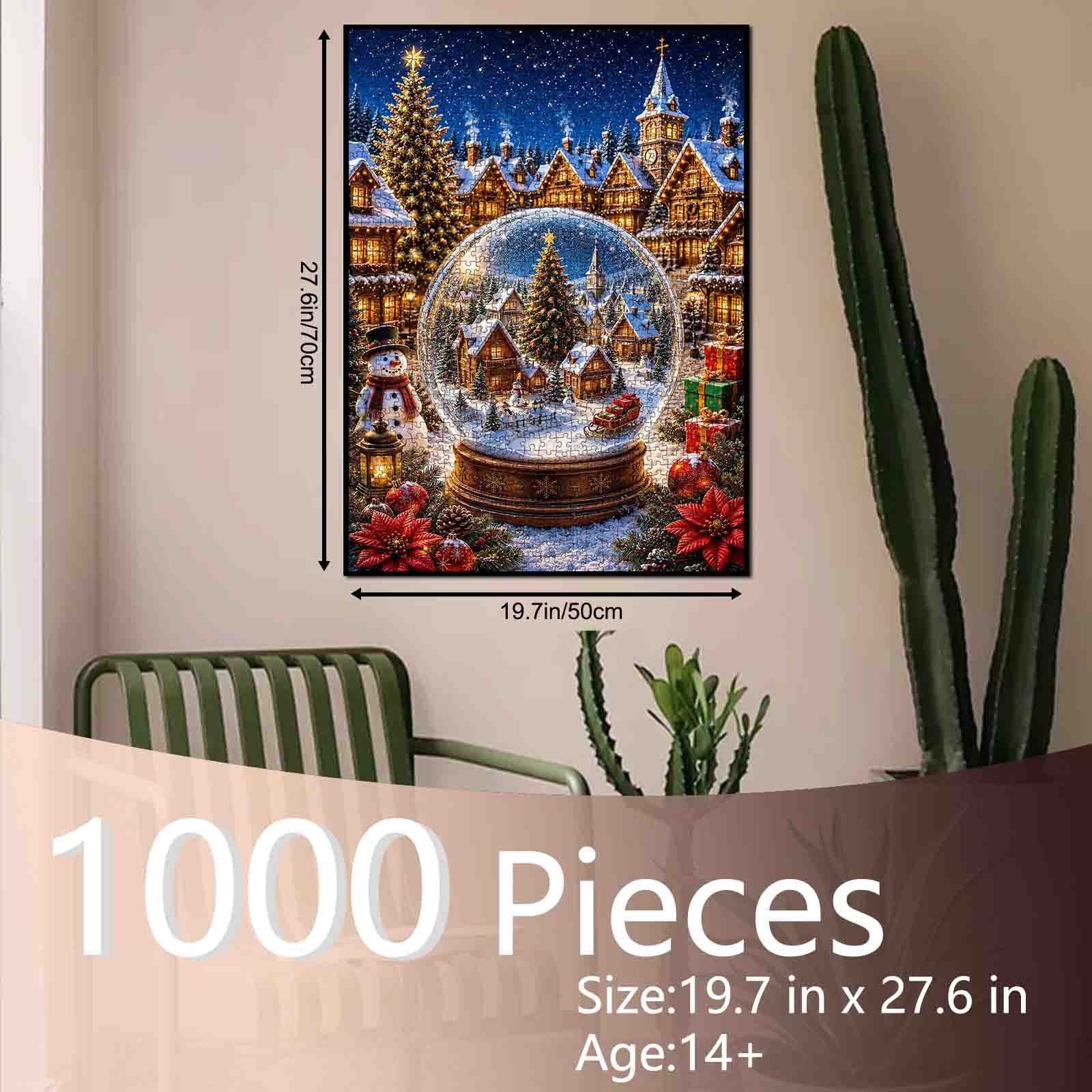 tucocoo-jigsaw-christmas-snow-globe-village-puzzle-1000-teile-weihnachten image 5